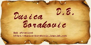 Dušica Boraković vizit kartica